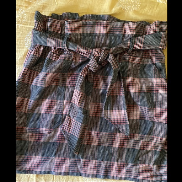 Zara Paperbag Plaid Skirt - Picture 2 of 2